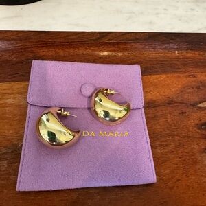 Melinda Maria Gold Teardrop Earrings New with Tags